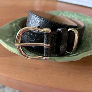 🖤& OTHER STORIES BLACK LEATHER BELT SNAKE EMBOSSED 🖤
